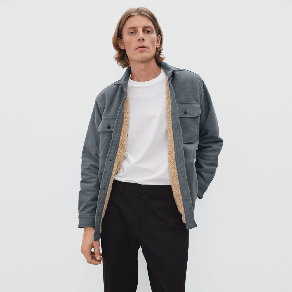 The ReNew Fleece-Lined Heavyweight Overshirt | Slate - Image 2