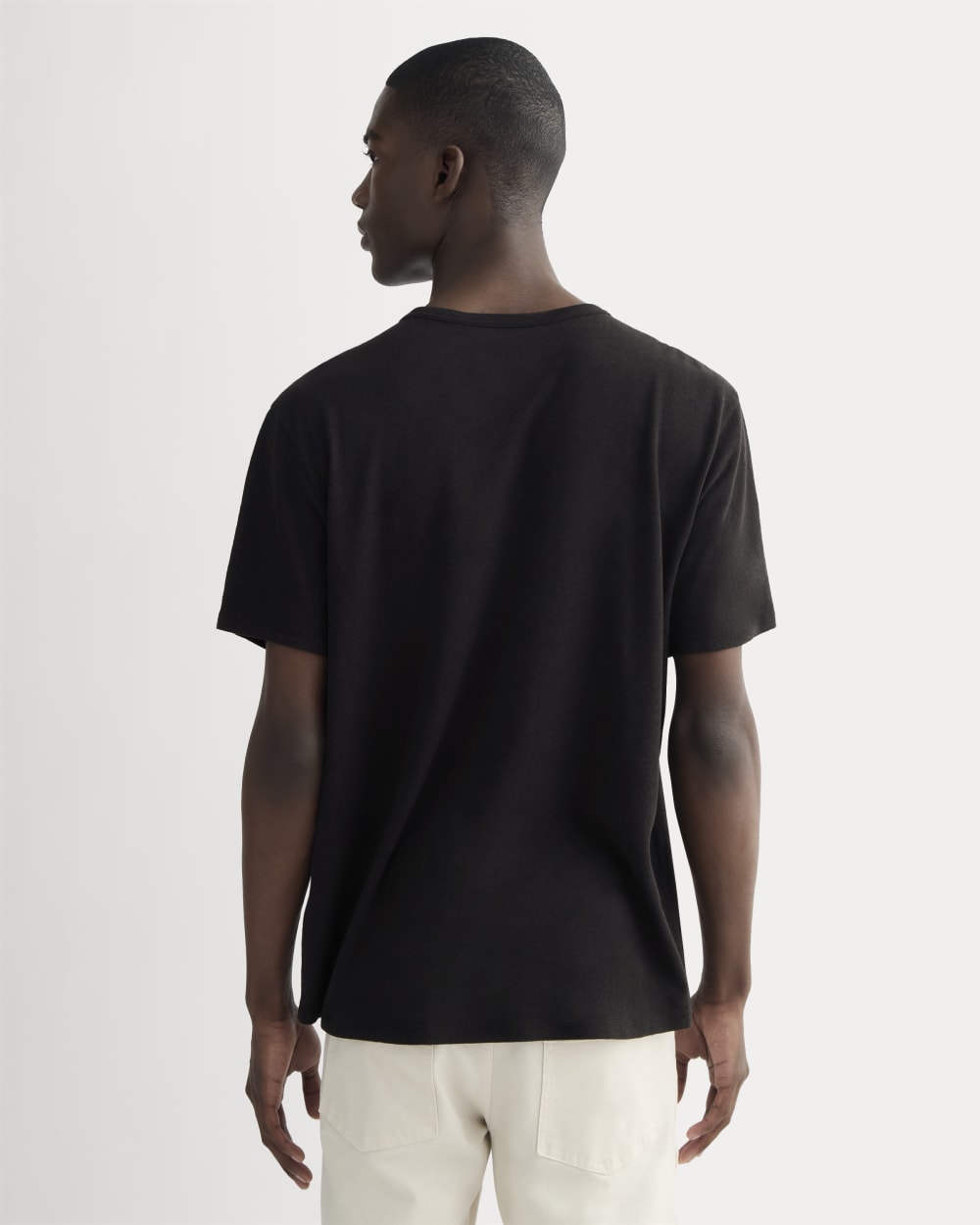 The Cotton Linen Tee | Black - Image 4