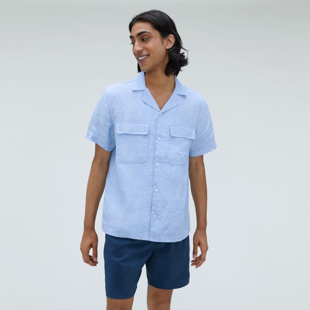 The Resort Shirt in Linen | Light Blue - Image 5