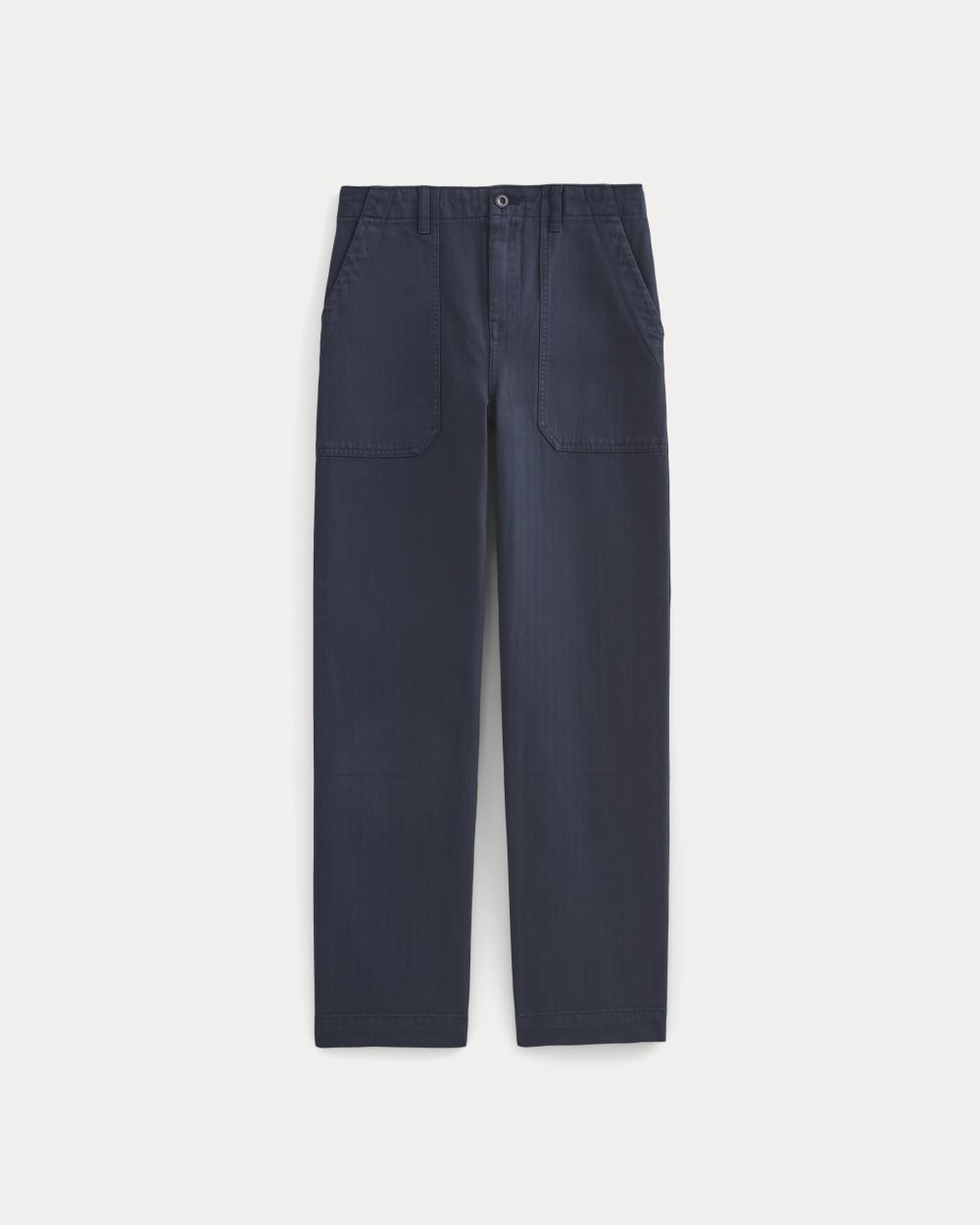 Relaxed Herringbone Fatigue Pants | Deep Navy - Image 2